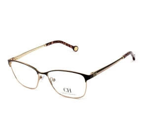 Carolina Herrera VHE 125 - Óculos de Grau 0287 Marrom e Dourado Lentes 54mm