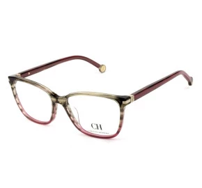 Carolina Herrera VHE 775 - Óculos de Grau 04AB Marrom e Rosa Lentes 54mm