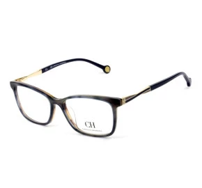 Óculos Carolina Herrera VHE 781 - Azul/Mesclado/Dourado 0ACE 53mm - Óculos de Grau