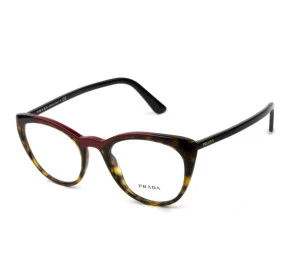 Prada VPR07V Turtle/Vermelho 320-1O1 51mm - Óculos de Grau