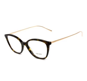 Prada VPR 11V Turtle/Dourado 2AU-1O1 51mm - Óculos de Grau
