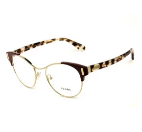 Óculos Prada VPR 61T - Turtle/Vinho/Dourado VAX-1O1 52mm - Óculos de Grau