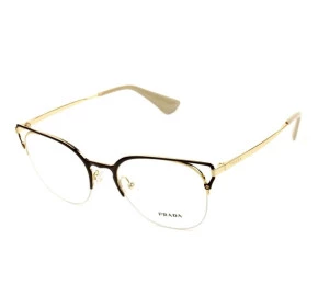 Óculos Prada VPR 64U - Preto/Dourado 98R-1O1 53mm - Óculos de Grau