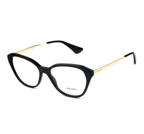 Prada VPR28S - Preto/Dourado 1AB-1O1 54mm - Óculos de Grau