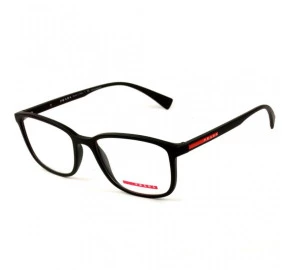 Prada VPS04I - Preto/Vermelho DG0-1O1 55mm - Óculos de Grau