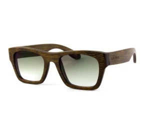 Óculos Evoke Wood Series Bamboo Collection 02 Dark Wood Laser Green Gradient