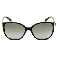 Prada SPR 01O - Preto Brilho/Cinza Degradê 1AB-3M1 55mm - Òculos de Sol