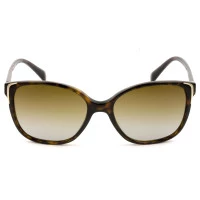 Prada SPR01O - Turtle/Marrom Degradê Polarizado 2AU-6E1 55mm - Óculos de Sol