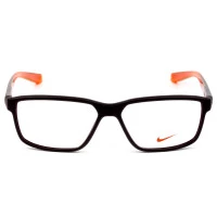Nike Live Free 7092 - Preto Fosco/Laranja 603 57mm - Óculos de Grau