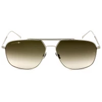 Lacoste L218SPC - Prata/Marrom Degradê 028 60mm - Óculos de Sol