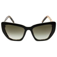 Prada SPR08V - Preto Brilho/Verde Degradê NAI-0A7 55mm - Óculos de Sol
