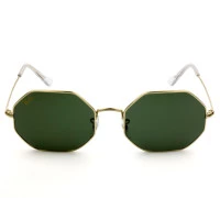 Ray Ban Octagonal RB1972 - Dourado/G15 9196/31 54mm - Óculos de Sol