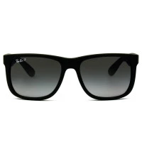 Ray Ban Justin RB4165L - Preto/Cinza Degradê Polarizado 622/T3 57mm - Óculos de Sol