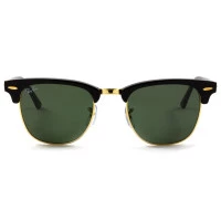 Ray Ban Clubmaster RB3016L - Preto/G15 W0365 51mm - Óculos de Sol