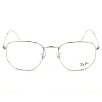 Ray Ban Hexagonal RB6448 Prata 2501 51mm - Óculos de Grau
