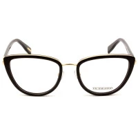 Victor Hugo VH1273 Preto Brilho/Dourado 0700 52mm - Óculos de Grau