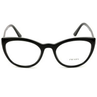 Prada VPR07V Preto Brilho 1AB-1O1 53mm - Óculos de Grau