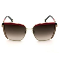 Carolina Herrera SHE148 -Nude Vermelho/Marrom Degradê 300Y 57mm - Óculos de Sol