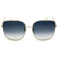 Carolina Herrera SHE153 Dourado Branco/Azul Degradê 0361 59mm - Óculos de Sol
