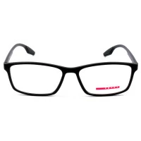 Prada Linea Rossa VPS04M Preto Fosco 1BO-1O1 56mm - Óculos de Grau