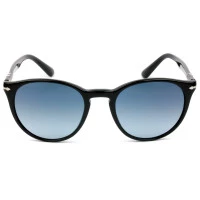 Persol 3152-S Preto Brilho/Azul Degradê 9014/Q8 55mm - Óculos de Sol