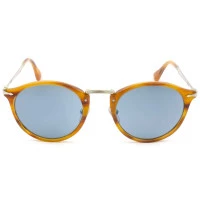 Persol 3166-S Marrom Listrado/Azul 960/56 51mm - Óculos de Sol