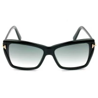 Tom Ford Leah TF849 Preto/Cinza Degradê 01B 64mm - Óculos de Sol