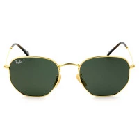 Ray Ban Hexagonal RB3548NL Polarizado Dourado/G15 001/58 54mm - Óculos de Sol