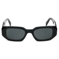 Prada SPR17W - Preto Brilho/Cinza 1AB-5S0 49mm - Óculos de Sol