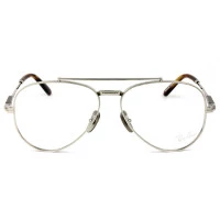 Ray Ban Aviador Titanium RB8225V Prata 1224 58mm - Óculos de Grau 