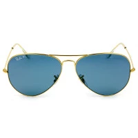 Ray Ban Aviator RB3025 Dourado/Azul Polarizado 9196/S2 62 mm - Óculos de Sol