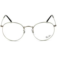 Óculos de Grau Ray Ban Round RB3447VL Prata Fosco 2538 53mm 