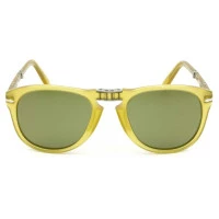 Oculos Persol Steve McQueen 714-S-M Amarelo Translucido/Verde Polarizado 204/P1 54mm