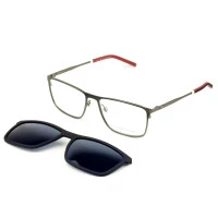 Óculos Tommy Hilfiger Clip-on Grafite Fosco TH1803/CS R8099 58mm