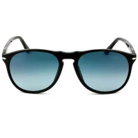 Óculos Persol 9649-S Preto Brilho Azul Degrade 95/Q8 55mm 
