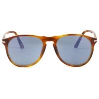 Óculos Persol 9649-S Terra Di Siena Azul Semi Espelhado 96/56 55mm 
