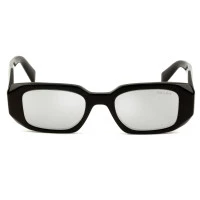 Óculos Prada 17W Preto Brilho Cinza Espelhado 1AB-2B0 49mm