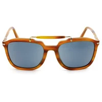 Óculos Persol Senna 0203-S Marrom Listrado Azul 960/R5 57mm 