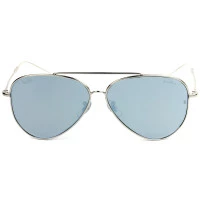 Óculos Ray Ban Aviador Reverse Lenny Kravitz Prata Azul Espelhado Ray Ban RBR0101S 003/30 62mm
