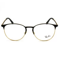 Óculos Ray Ban Round RB6375 Preto Fosco Dourado 3051 53mm 