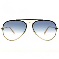 Ray Ban Aviador Blaze RB3584-N  - Dourado/Azul Degradê 001/19 58mm - Óculos de Sol
