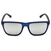 Armani Exchange AX4080SL - Azul Translúcido Fosco/Cinza Espelhado 82786G 57mm - Óculos de Sol