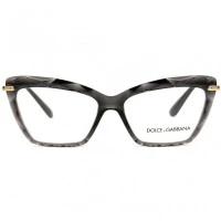 Dolce & Gabbana DG5025 - Preto/Dourado 504 53mm - Óculos de Grau