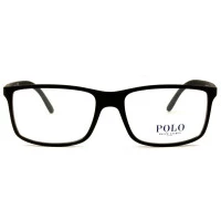 Polo Ralph Lauren PH2126 - Preto Fosco/Azul 5505 55mm - Óculos de Grau