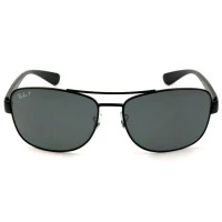 Ray Ban RB3518L Preto Brilho/CInza Polarizado 006/81 63mm - Óculos de Sol