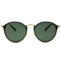 Óculos Ray Ban Blaze Round RB3574N - Dourado/G15 001/71 59mm - Óculos de Sol