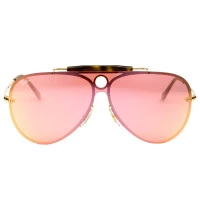 Ray Ban Blaze Shooter RB3581-N - Dourado/Rose Semi-Espelhado 001/E4 32mm - Óculos de Sol
