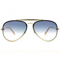 Ray Ban Blaze Aviador RB3584-N Dourado/Azul Degradê 001/19 61mm - Óculos de Sol