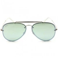 Ray Ban Blaze Aviador RB3584-N - Prata/Verde Semi-Espelhado 9051/30 61mm - Óculos de Sol