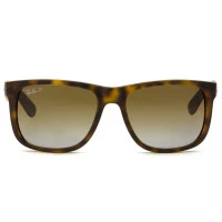 Ray Ban Justin RB4165 - Turtle/Marrom Degradê Polarizado 865/T5 55mm - Óculos de Sol